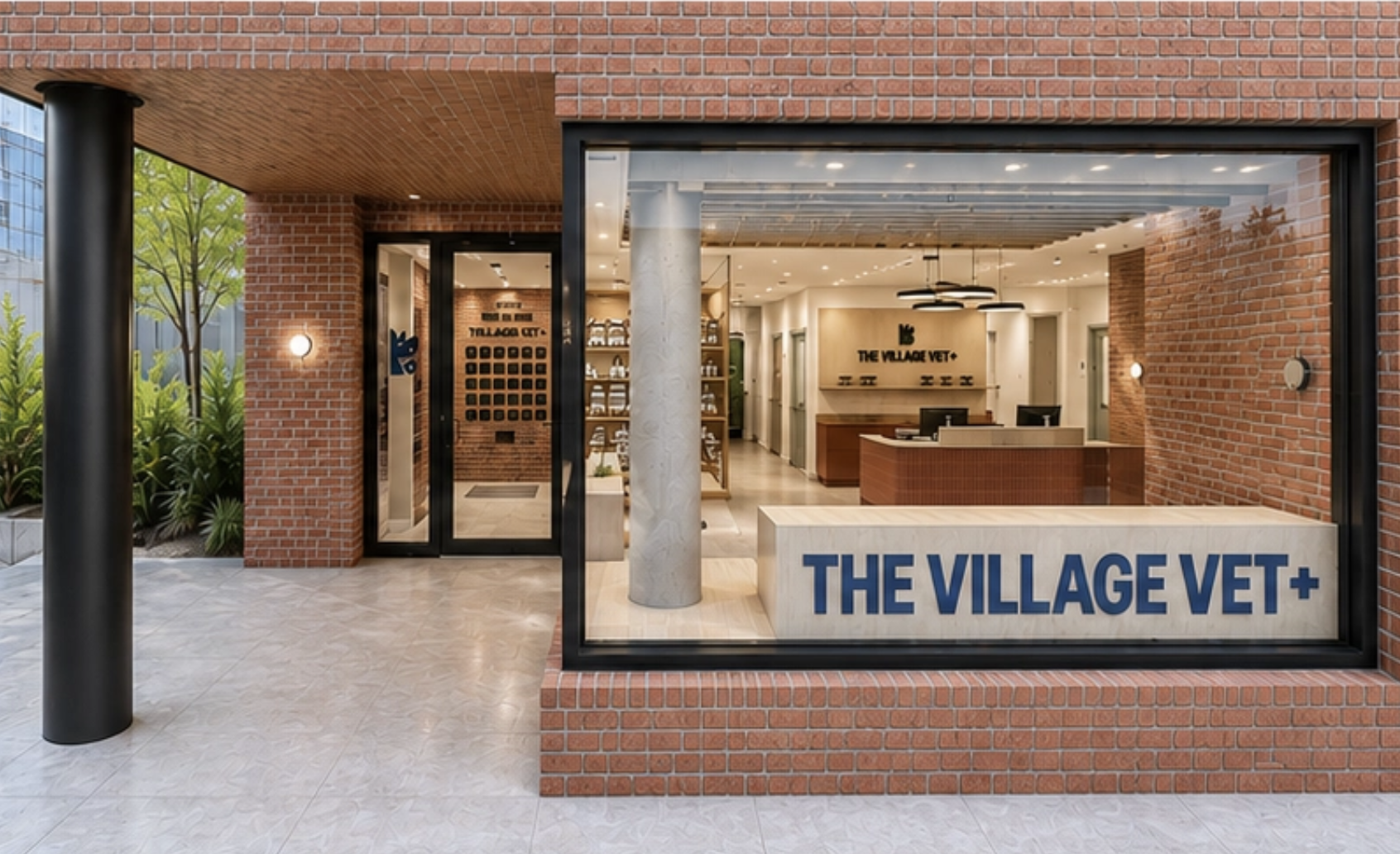 Rendering of The Village Vet+ Annex storefront