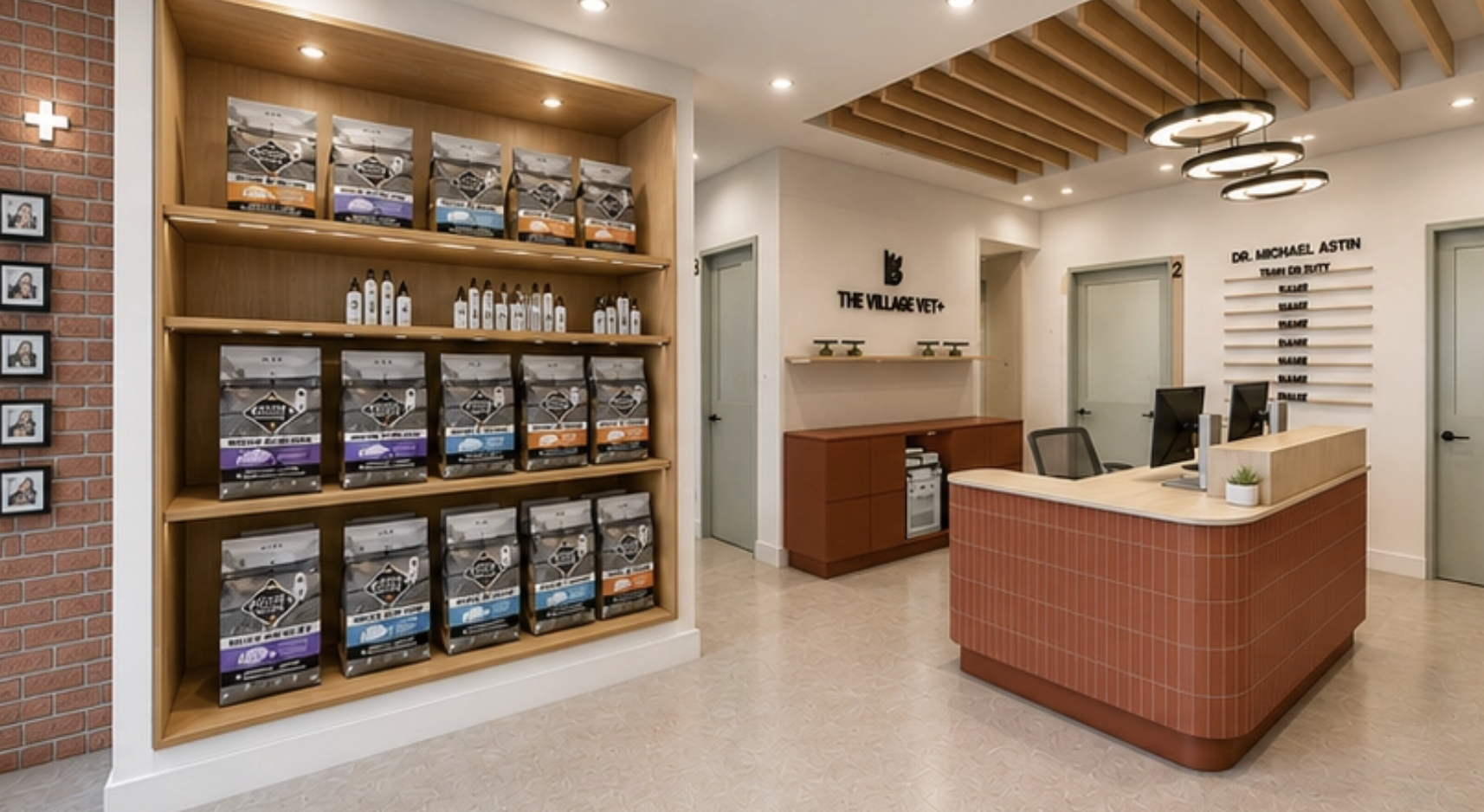 Annex clinic reception & retail rendering